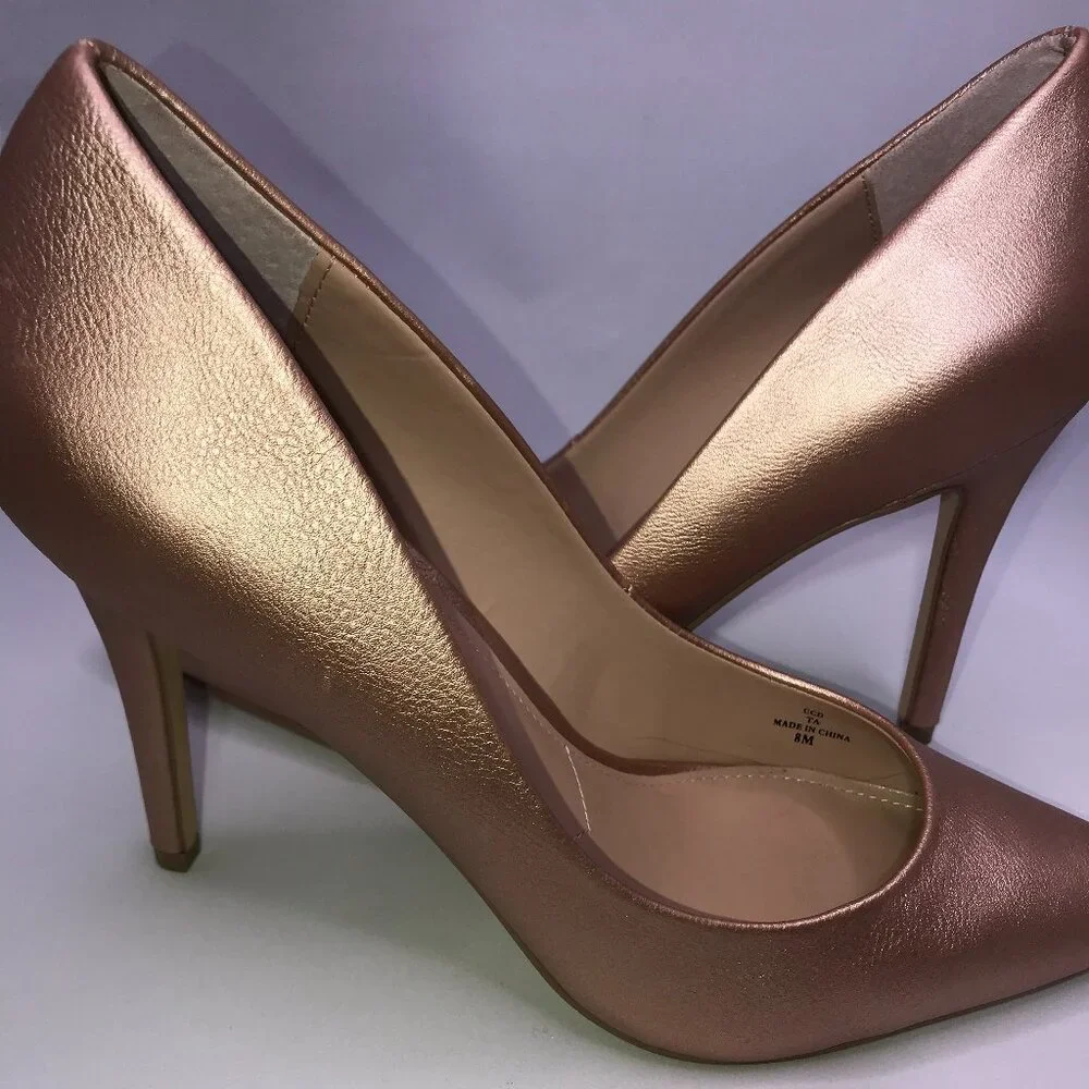 Charles by Charles David Leather Rose Gold Pumps SIZE 8 - Picture 2 of 9